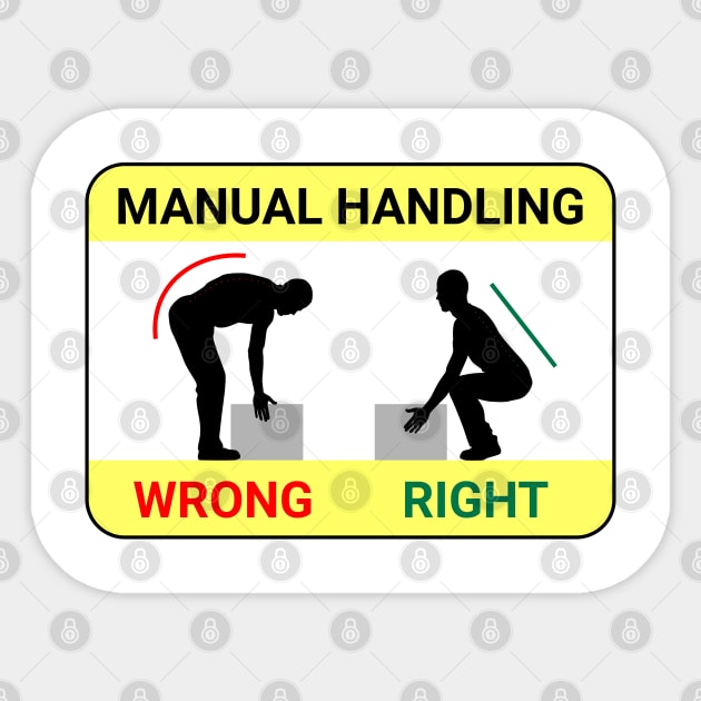 Safe manual handling. Sticker by Ekenepeken